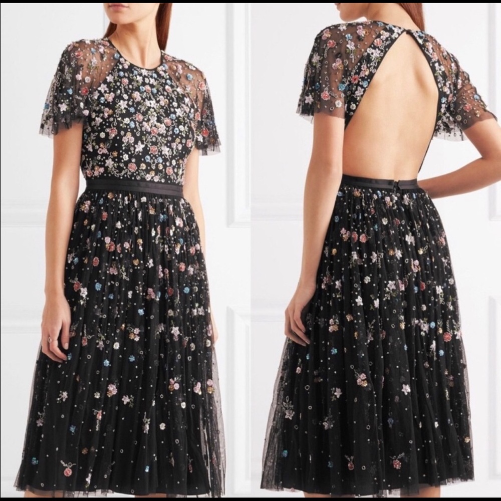 Needle & Thread Starburst Dress, size 4 US (8 UK)